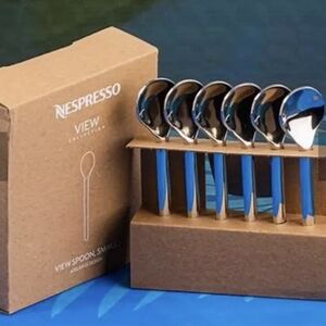 Nespresso View Spoon Set of 6 in small size, Silver